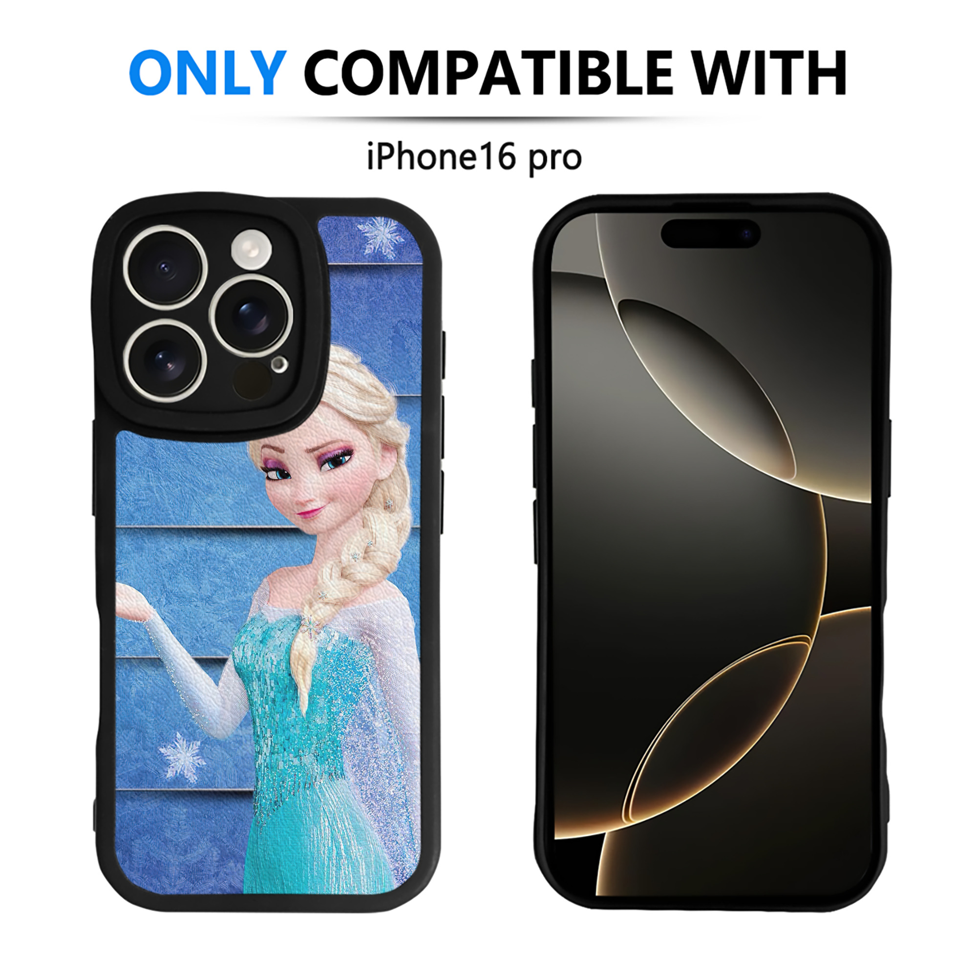 （画像用） アナと雪の女王 アンナ エルサ Frozen Anna Elsa 【iPhone 16シリーズ対応】シリコンスマホケース（レザー調） 材質：シリコン